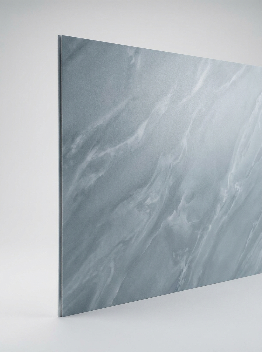 Panneau PVC effet marbre bleuté Oslo