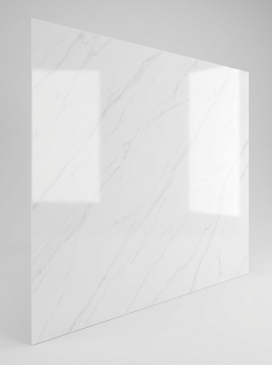Panneau PVC effet marbre blanc