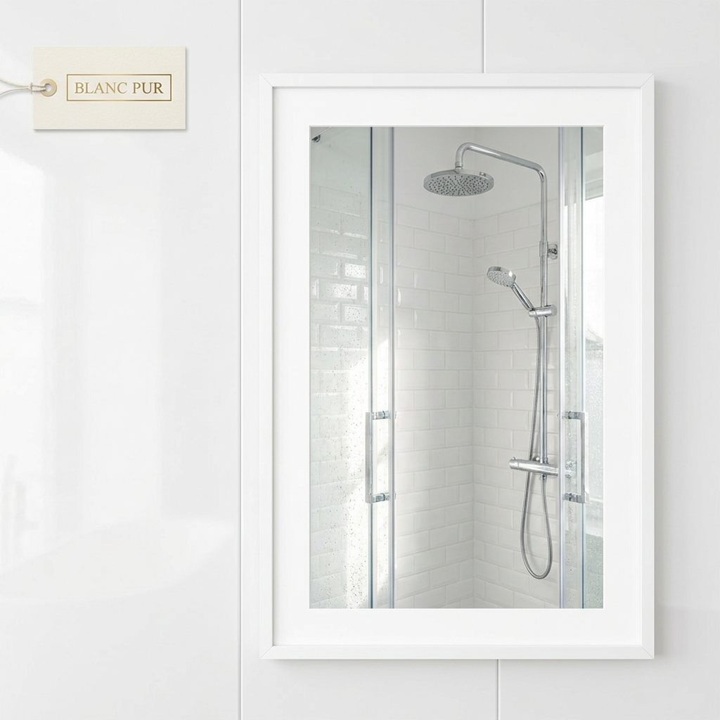 Panneau PVC Blanc Pur — ambiance douche