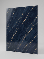 Panneau PVC effet marbre bleu et or Mystic
