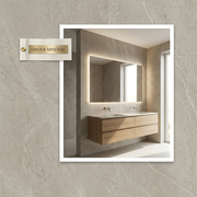 Panneau PVC Greige Minéral — ambiance salle de bain