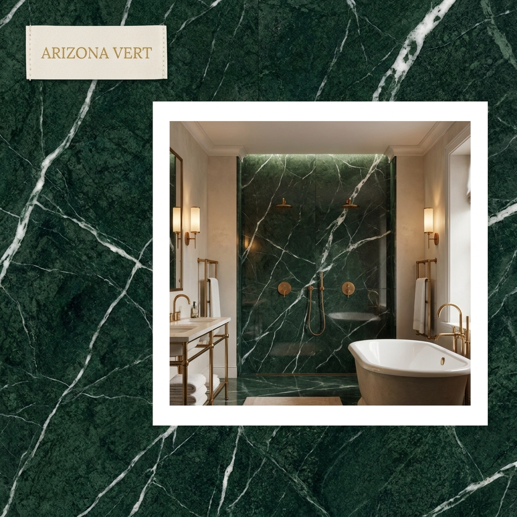 Panneau PVC Arizona Vert — ambiance salle de bain