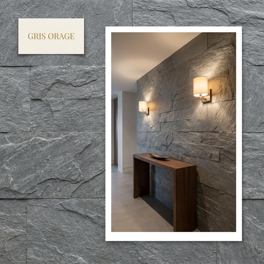 Feuille de Pierre Gris Orage — ambiance entrée