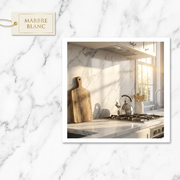 Crédence Adhésive Marbre Blanc — ambiance cuisine