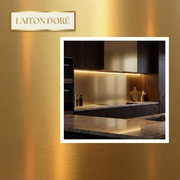 Crédence Adhésive Laiton Doré — ambiance cuisine