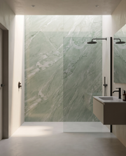 Panneau PVC Marbre Vert Sauge en salle de bain