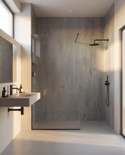 Panneau PVC Béton Gris Mat en salle de bain